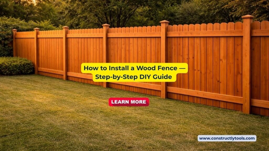how to install a wood fence