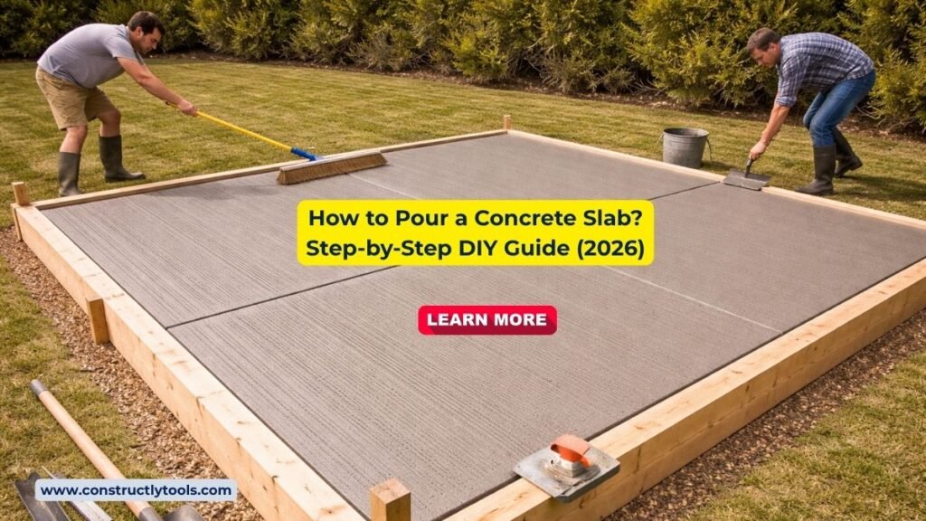 how to pour a concrete slab guide