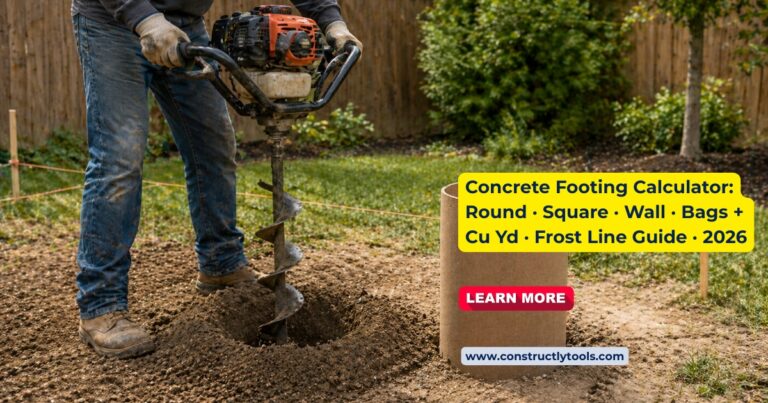 concrete footing calculator online