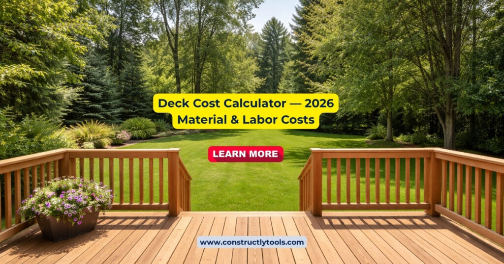 Deck Cost Calculator — 2026 Material & Labor Costs