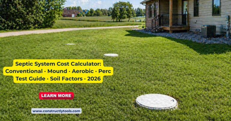septic system cost calculator online