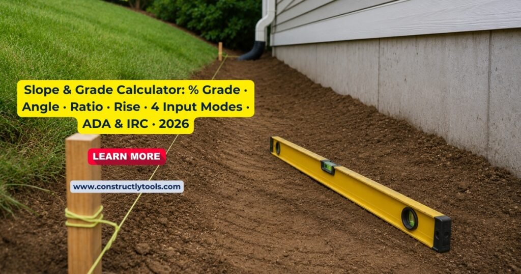 slope & grade calculator online