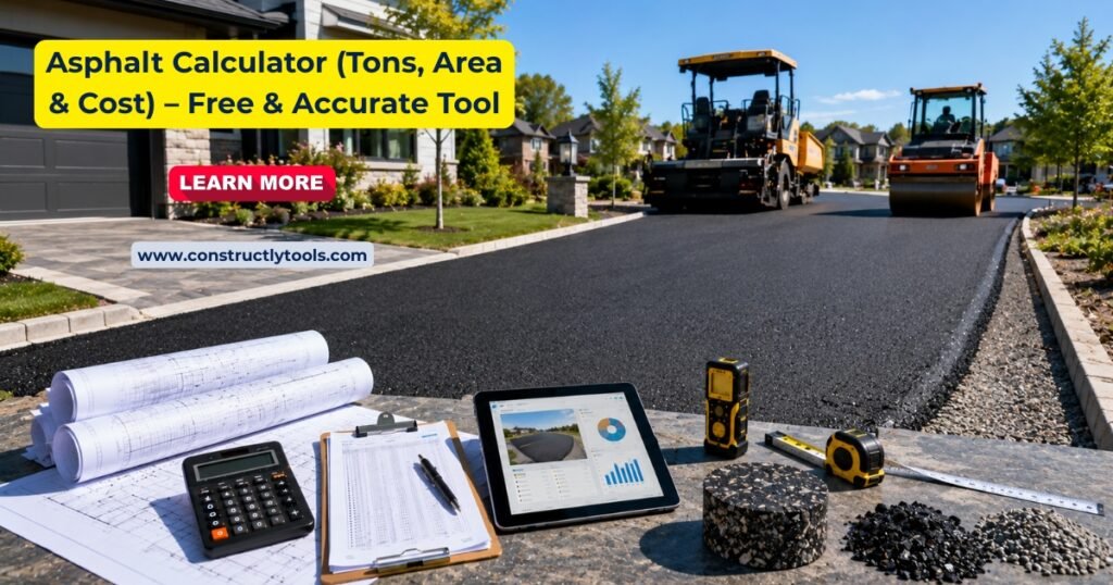 Asphalt Calculator (Tons, Area & Cost) – Free & Accurate Tool