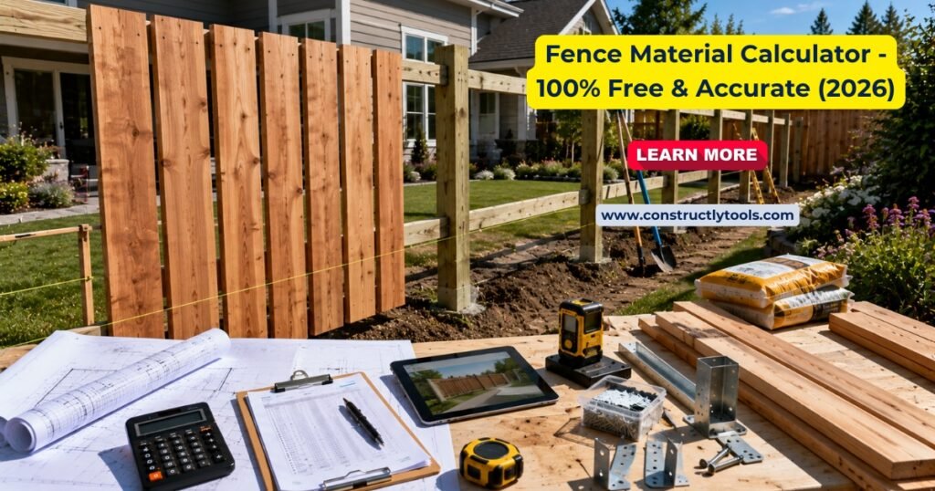 Fence Material Calculator - 100% Free & Accurate (2026)