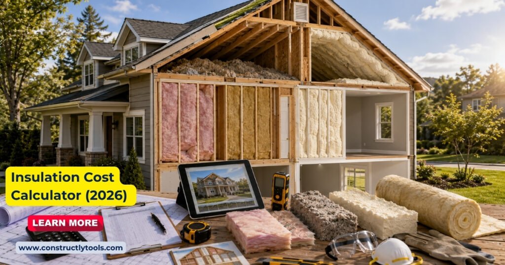 Insulation Cost Calculator (2026) | ConstructlyTools