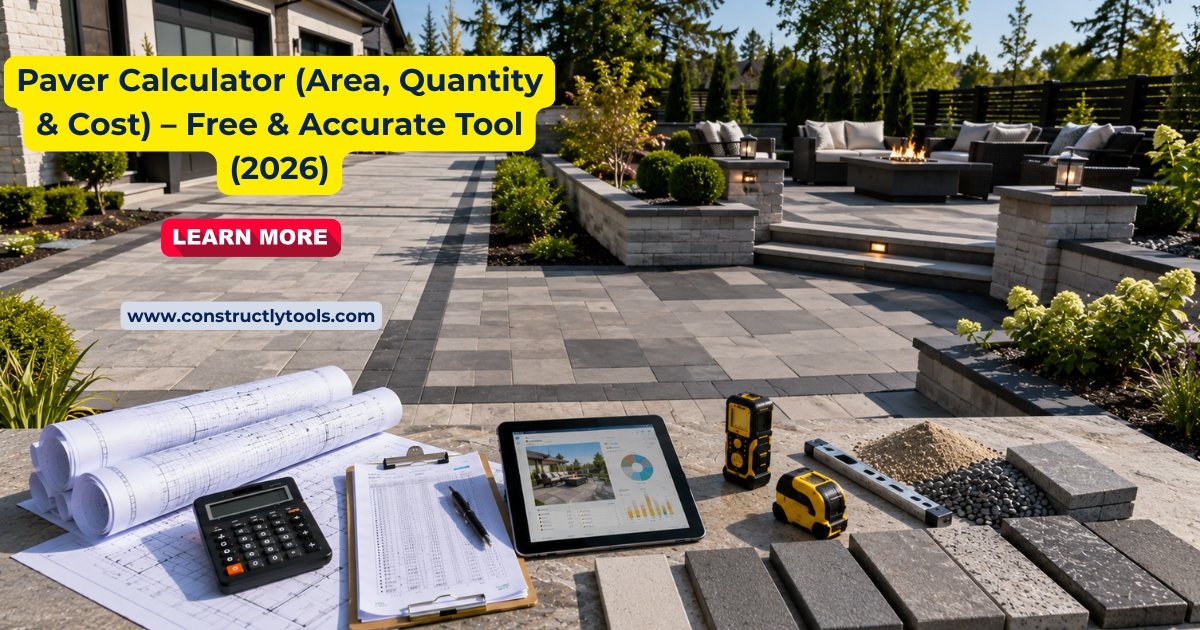 Paver Calculator (Area, Quantity & Cost) – Free & Accurate Tool (2026)