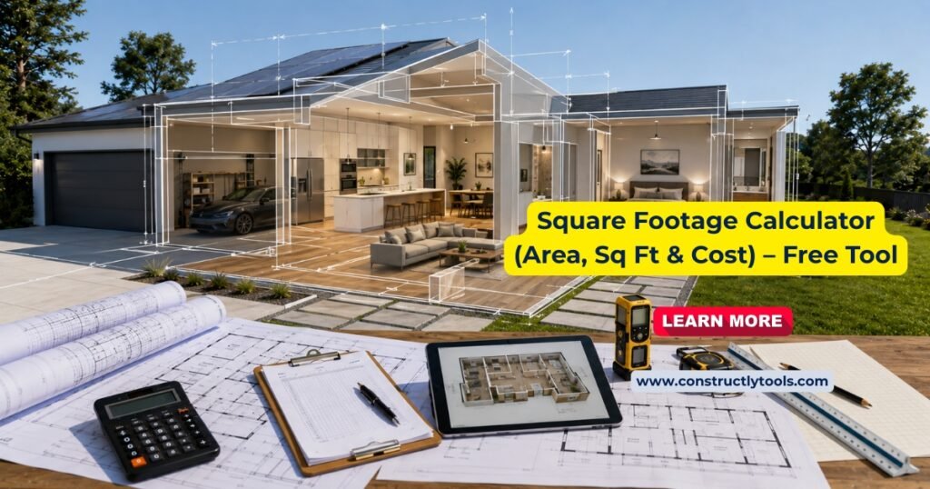 Square Footage Calculator (Area, Sq Ft & Cost) – Free Tool