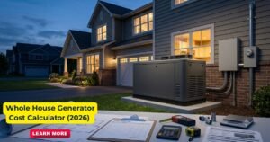 Whole-House Generator Cost Calculator (2026) – Estimate Cost